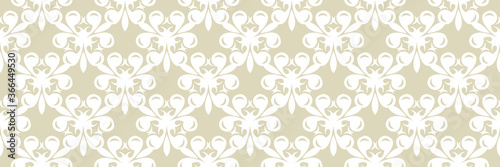 Floral seamless pattern. White design with olive green background