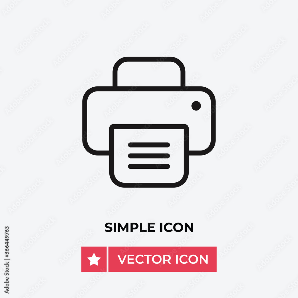 Printer icon vector. Fax sign Printer icon vector. Fax sign
