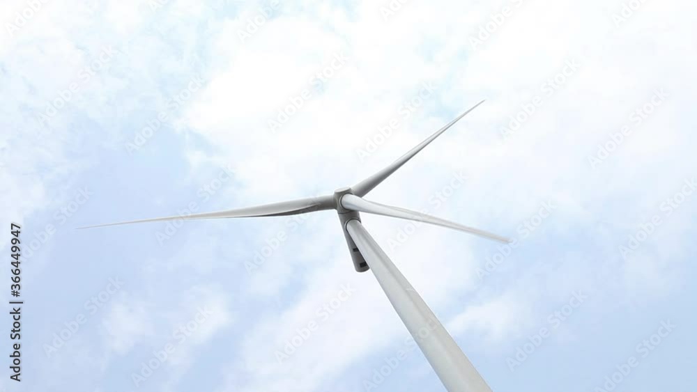 Wind Turbine Close Up over blue sky Wind Turbine Close Up over blue sky