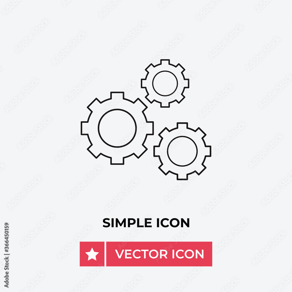 Gear icon vector. Cogwheel sign Gear icon vector. Cogwheel sign