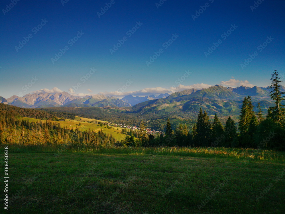 Bukowina Podhale Poland. View of the Tatra Mountains from Bukowina Tatrzanska.