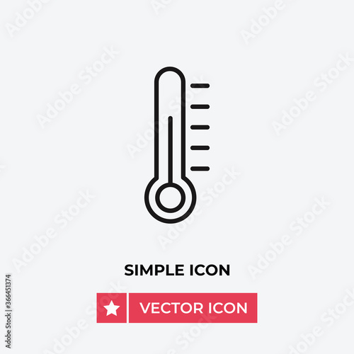 Thermometer icon vector. Temperature sign