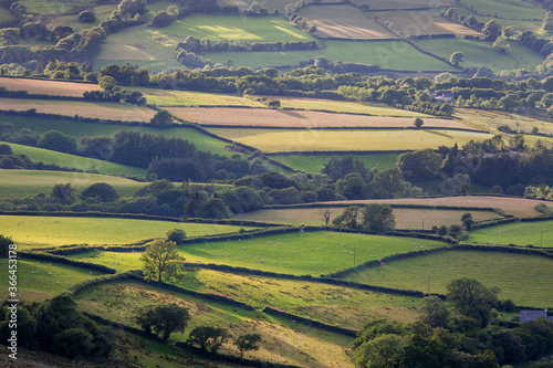 The fields and farmland on the Black Mountain in South Wales, UK 