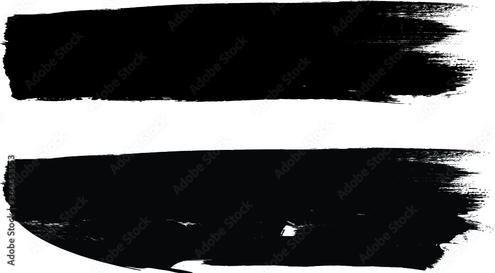 Grunge Paint stripe . Vector brush Stroke . Distressed banner . Black isolated paintbrush collection . Modern Textured shape . Dry border in Black . Grunge Paint stripe . Vector brush Stroke . Distressed banner . Black isolated paintbrush collection . Modern Textured shape . Dry border in Black .
