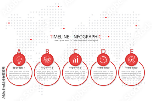 timeline business infographic with insert text