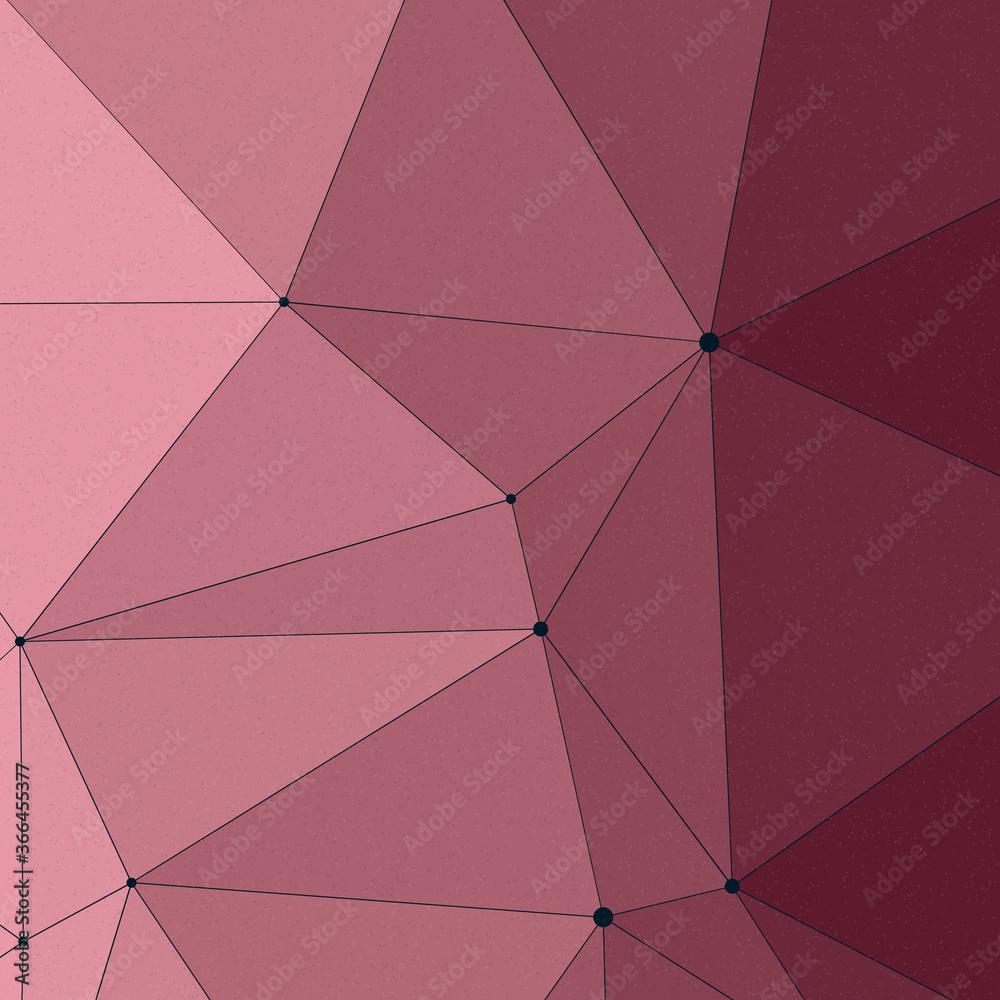 Obraz premium Rose Red color Abstract color Low-Polygones Generative Art background illustration