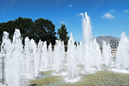 Water fountain in Queen Elizabeth Park in Vancouver, Canada