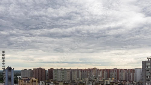 cloudy weather in the city 4k timelapse