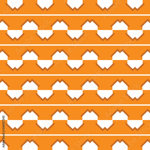 Vector seamless pattern texture background with geometric shapes  colored in orange  brown  white colors.