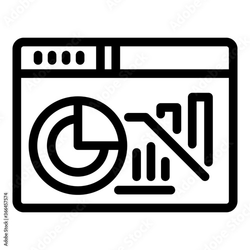 Web page trader icon. Outline web page trader vector icon for web design isolated on white background