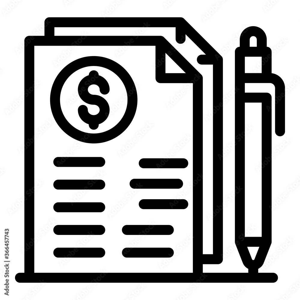 Trader documents icon. Outline trader documents vector icon for web design isolated on white background Trader documents icon. Outline trader documents vector icon for web design isolated on white background