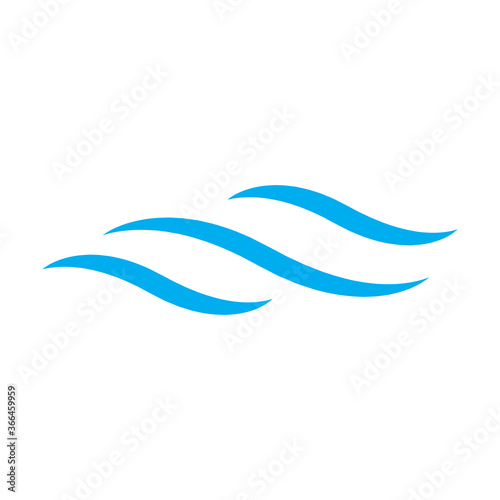Wallpaper Mural Water wave icon isolated on white background. Flat water wave icon for web site, design template and logo. Creative abstract concept, vector illustration Torontodigital.ca