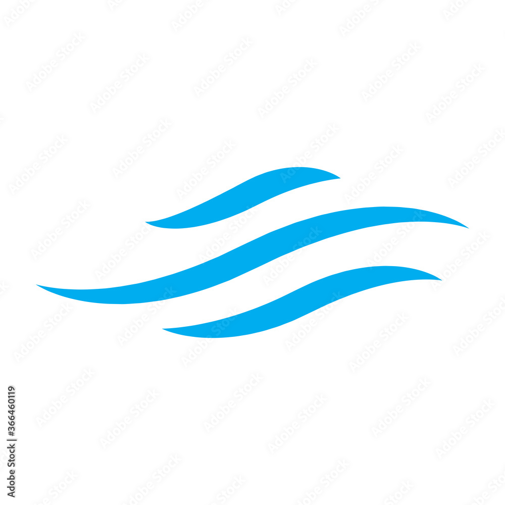 Water wave icon isolated on white background. Flat water wave icon for web site, design template and logo. Creative abstract concept, vector illustration Water wave icon isolated on white background. Flat water wave icon for web site, design template and logo. Creative abstract concept, vector illustration