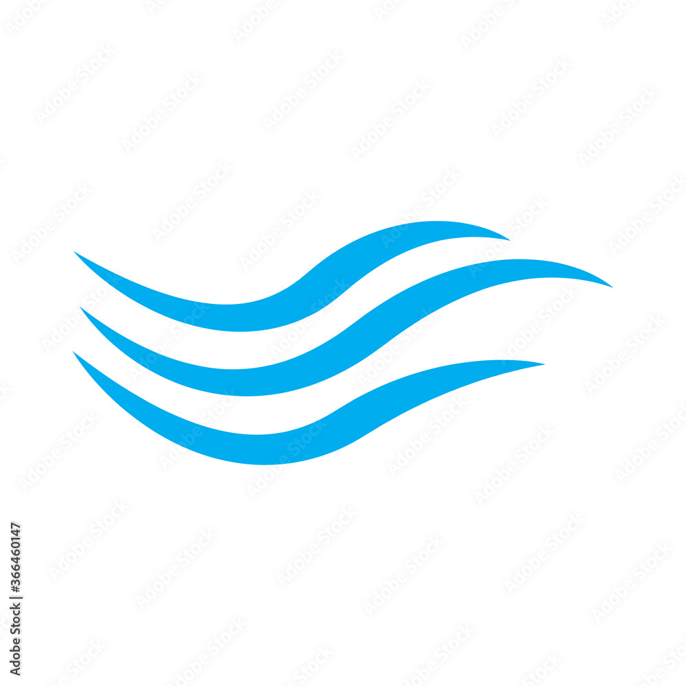 Water wave icon isolated on white background. Flat water wave icon for web site, design template and logo. Creative abstract concept, vector illustration Water wave icon isolated on white background. Flat water wave icon for web site, design template and logo. Creative abstract concept, vector illustration