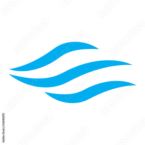 Free Download Water wave icon isolated on white background. Flat water wave icon for web site, design template and logo. Creative abstract concept, vector illustration - GFXLoad
