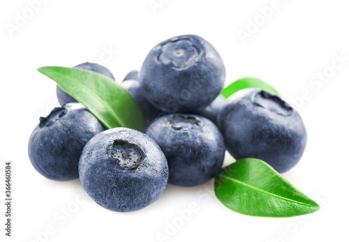 Fresh ripe juicy blueberries