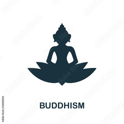 Buddhism icon. Simple element from religion collection. Creative Buddhism icon for web design, templates, infographics and more