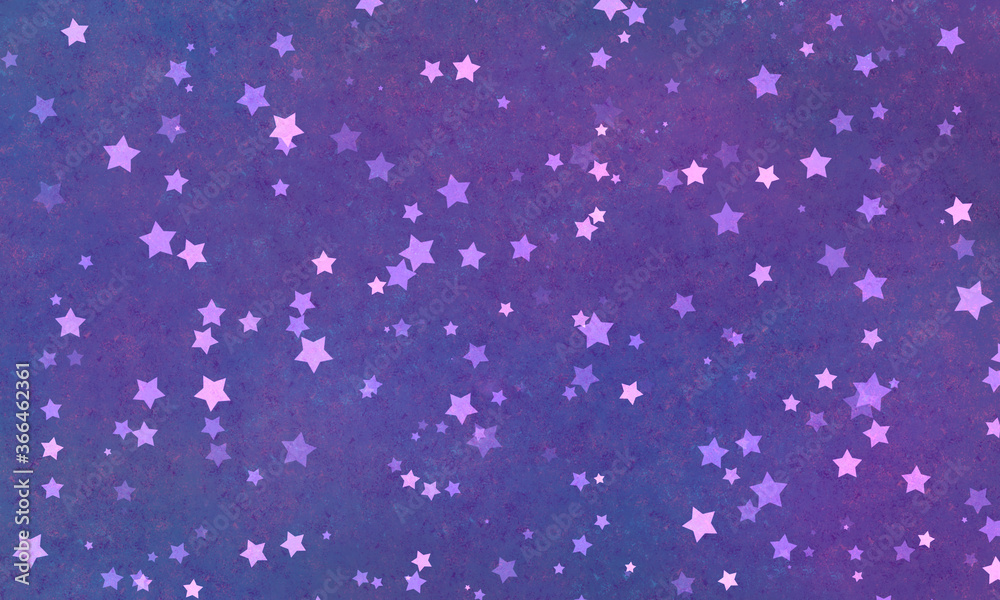 space magenta bright magical holiday background with many stars and sparks