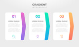 Gradient process infographic. Business concept with 3 steps.