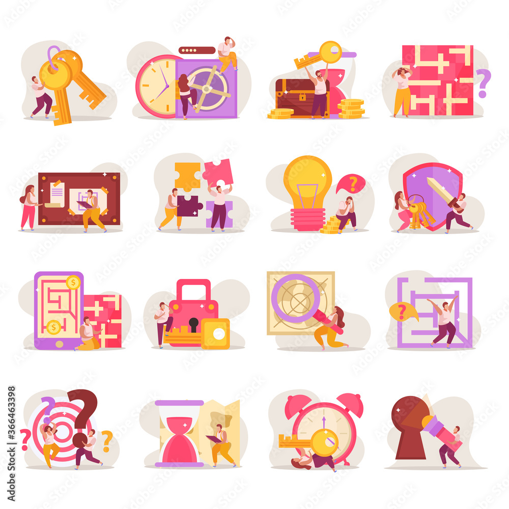 Quest Flat Icons Collection