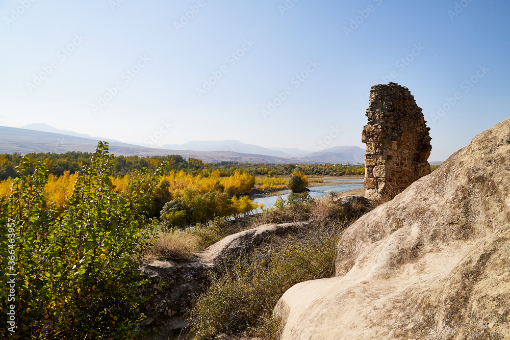 Autumn landscapes with fantastic views from mountain to valley. Colourful mountain nature in autumn, summer, or spring day Autumn landscapes with fantastic views from mountain to valley. Colourful mountain nature in autumn, summer, or spring day