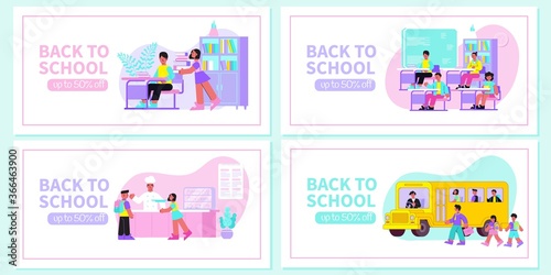 School Flat Banners 