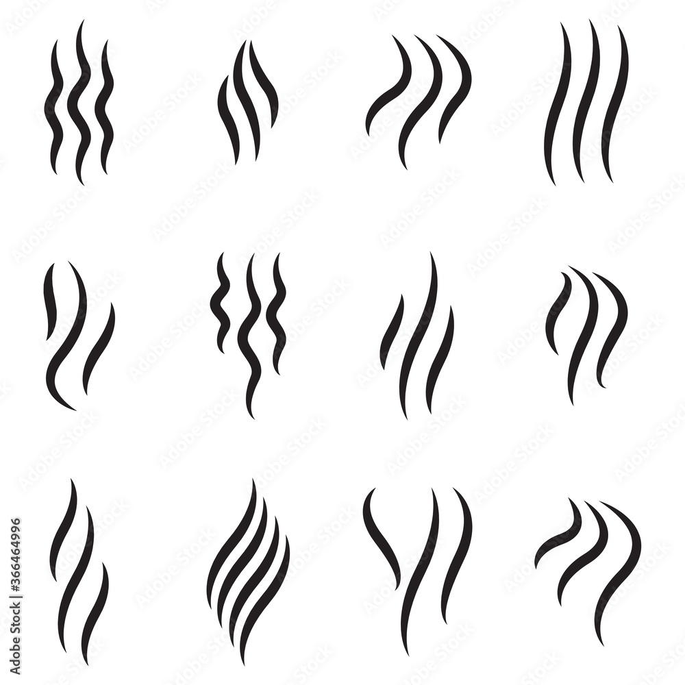 Steam icon set isolated on white background. Collection of steam icon ...