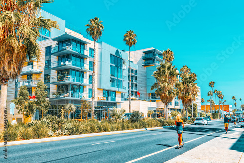 City views, Santa Monica streets - a suburb of Los Angeles. California.USA.
