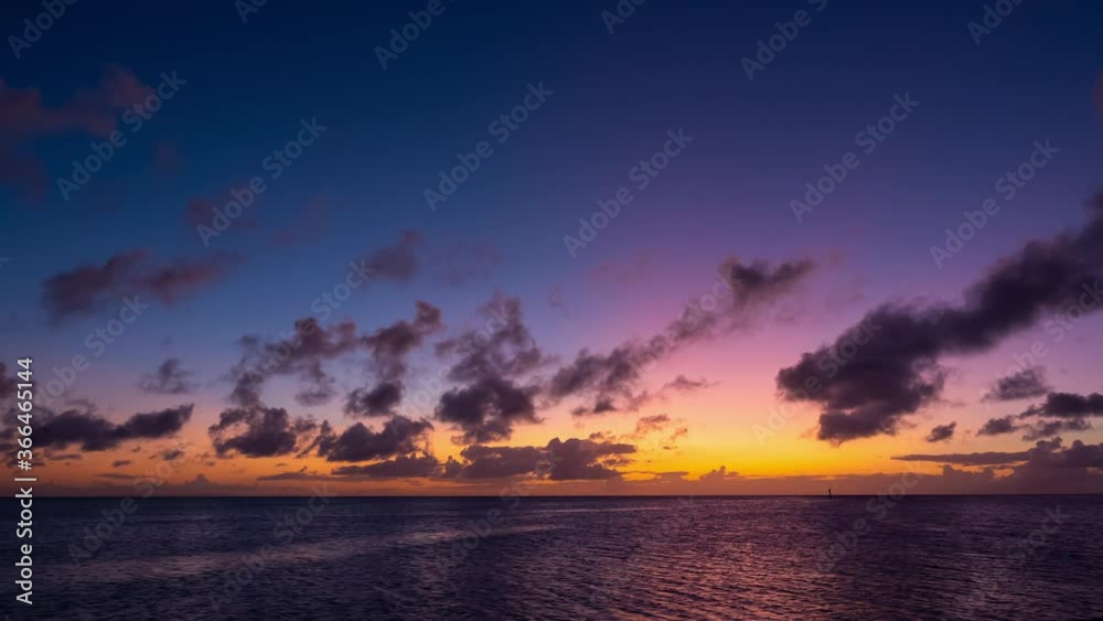 Timelapse of sunset and beach
