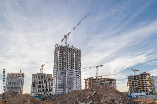 Development of a new district with high multi-storey buildings