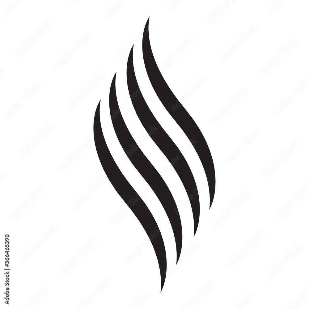 Steam icon vector isolated on white background. Steam icon for design template, smell logo and sign, wave logo and smoke logo. Creative abstract concept, steam icon