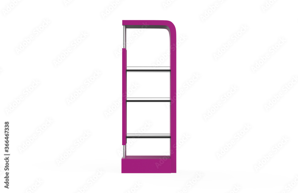 Display stand, retail display stand for product , display stands isolated on white background. 3d illustration