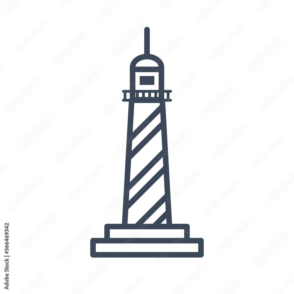 lighthouse line style icon vector design lighthouse line style icon vector design