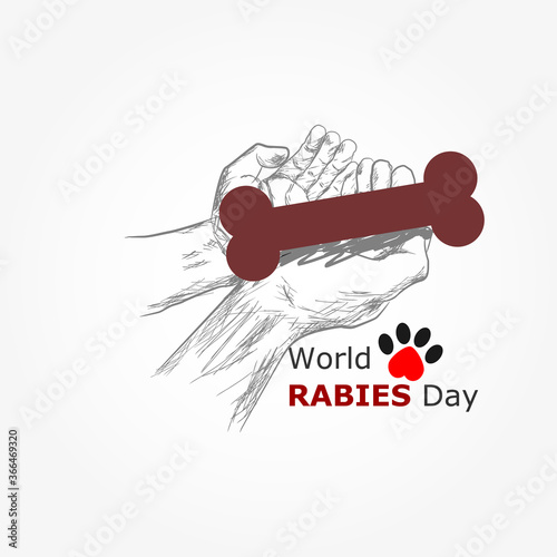 World rabies day vector illustration. 
Minimalist, Beautiful and simple element design.