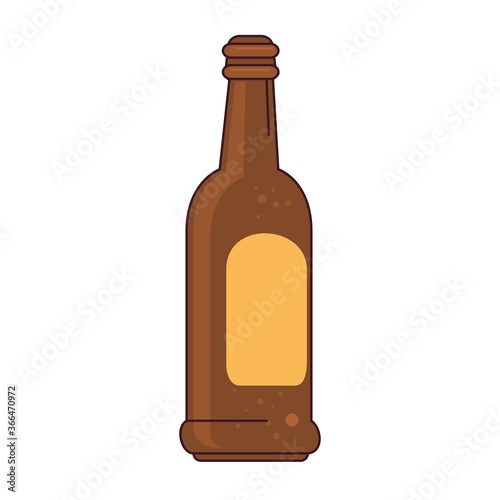 bottle of beer on white background