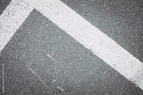 Special street marks with white color and lines and corner, like parking place, no person and space for text and background
