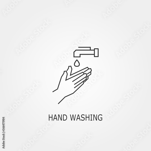 "hand washing," Minimalist, simple, digital and modern Icon design. Sign caution coronavirus. Coronavirus outbreak.