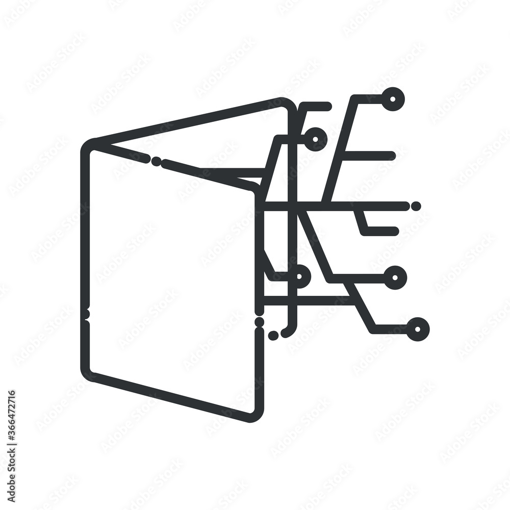 file with circuit line style icon vector design file with circuit line style icon vector design