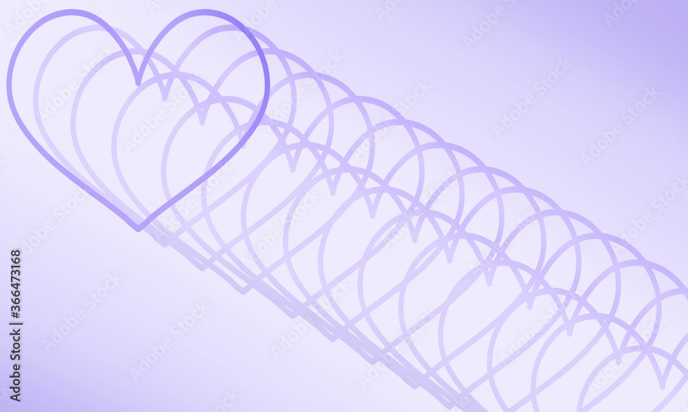 abstract violet heart wire background
