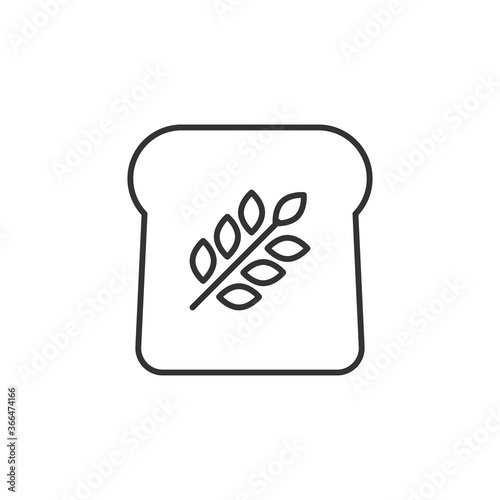 Toast bread icon. Bread symbol modern, simple, vector, icon for website design, mobile app, ui. Vector Illustration