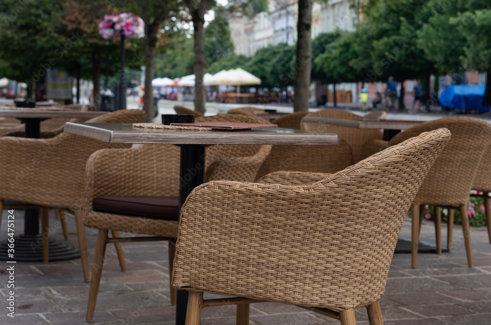 outdoor cafe tables