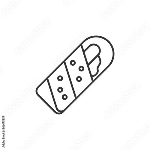 Sandwich icon isolated on transparent background. Burrito symbol modern, simple, vector, icon for website design, mobile app, ui. Vector Illustration