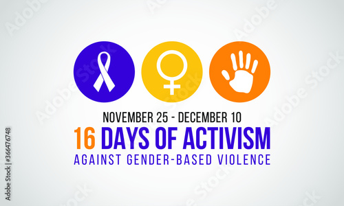 16 Days of Activism Against Gender-Based Violence is an international campaign to challenge violence against women and girls. The campaign runs every year from 25 November to 10 December.