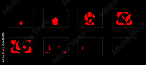 Shine fire effect. Fire explosion animation effect. Animation Sprite sheet for games, cartoon or animation. vector style animation effect 1550.