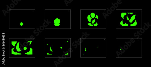 Shine liquid effect. Liquid explosion animation effect. Animation Sprite sheet for games, cartoon or animation. vector style animation effect 1551.