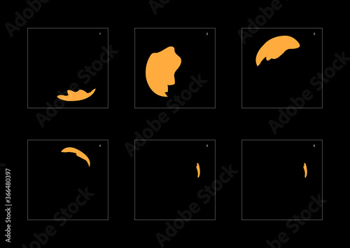 Shine dust effect. Dust explosion animation effect. Animation sprite sheet for games, cartoon or animation. vector style animation effect 1555.