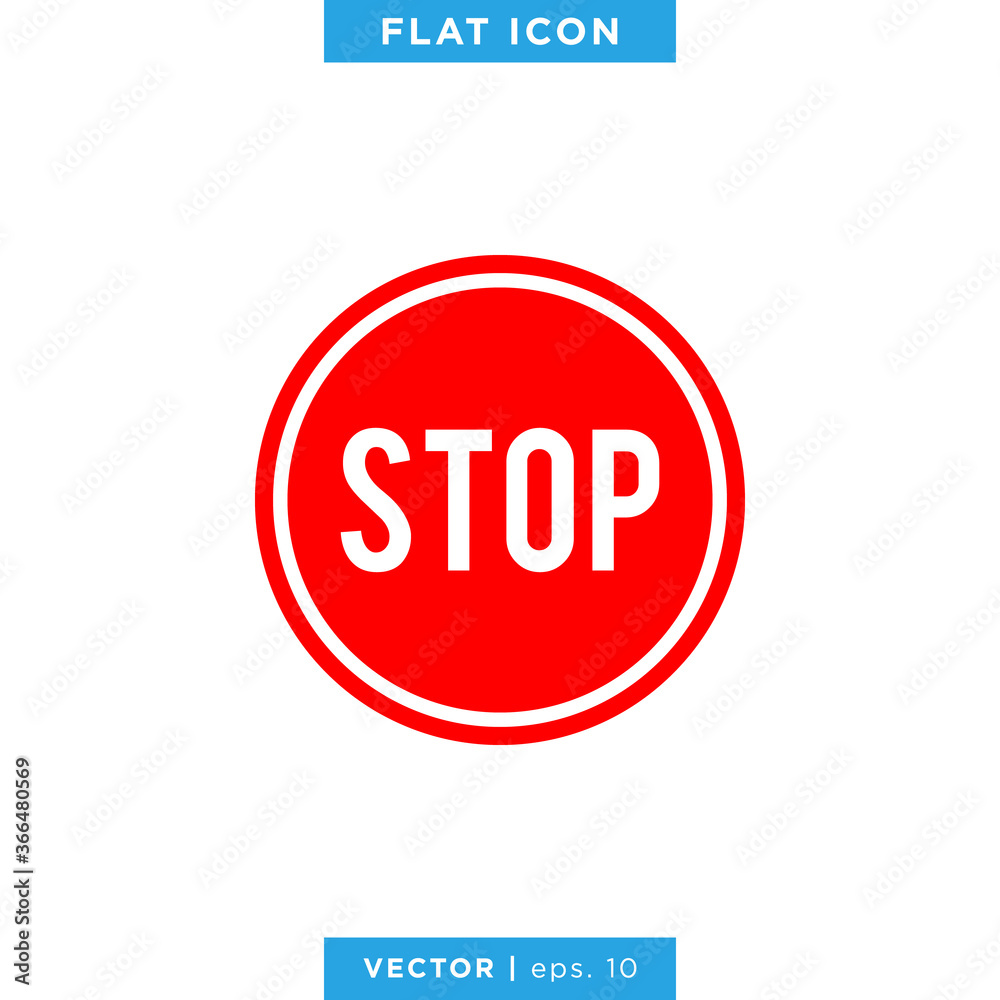 Stop Sign Vector Design Template Stop Sign Vector Design Template