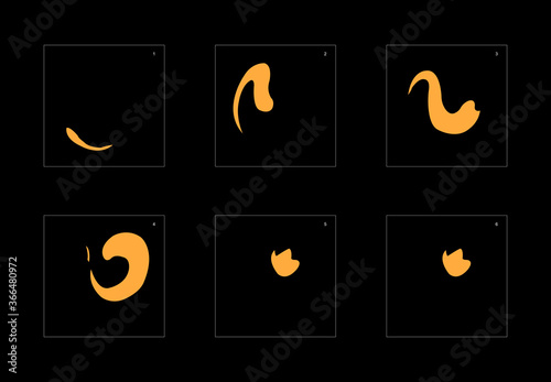 Shine dust effect. Dust explosion animation effect. Animation sprite sheet for games, cartoon or animation. vector style animation effect 1561.