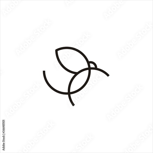 bird circle logo design symbol vector image