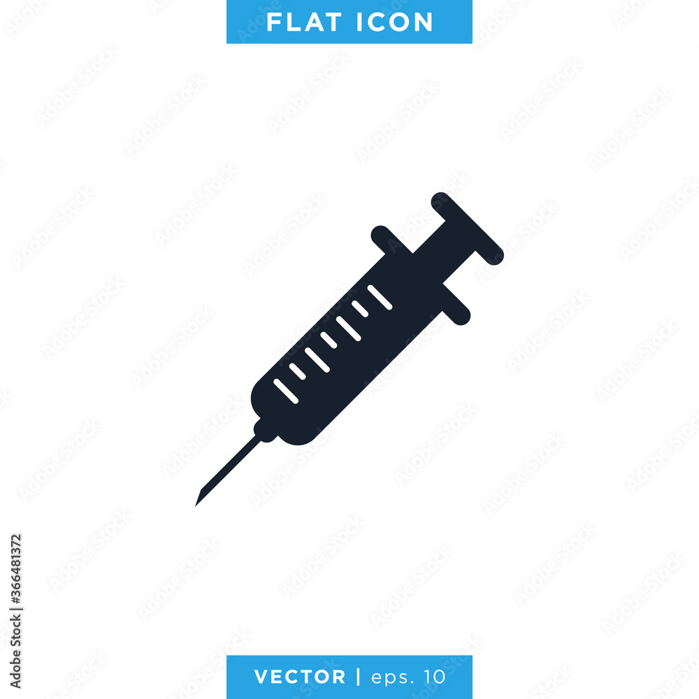 Syringe Icon Vector Logo Design Template Syringe Icon Vector Logo Design Template